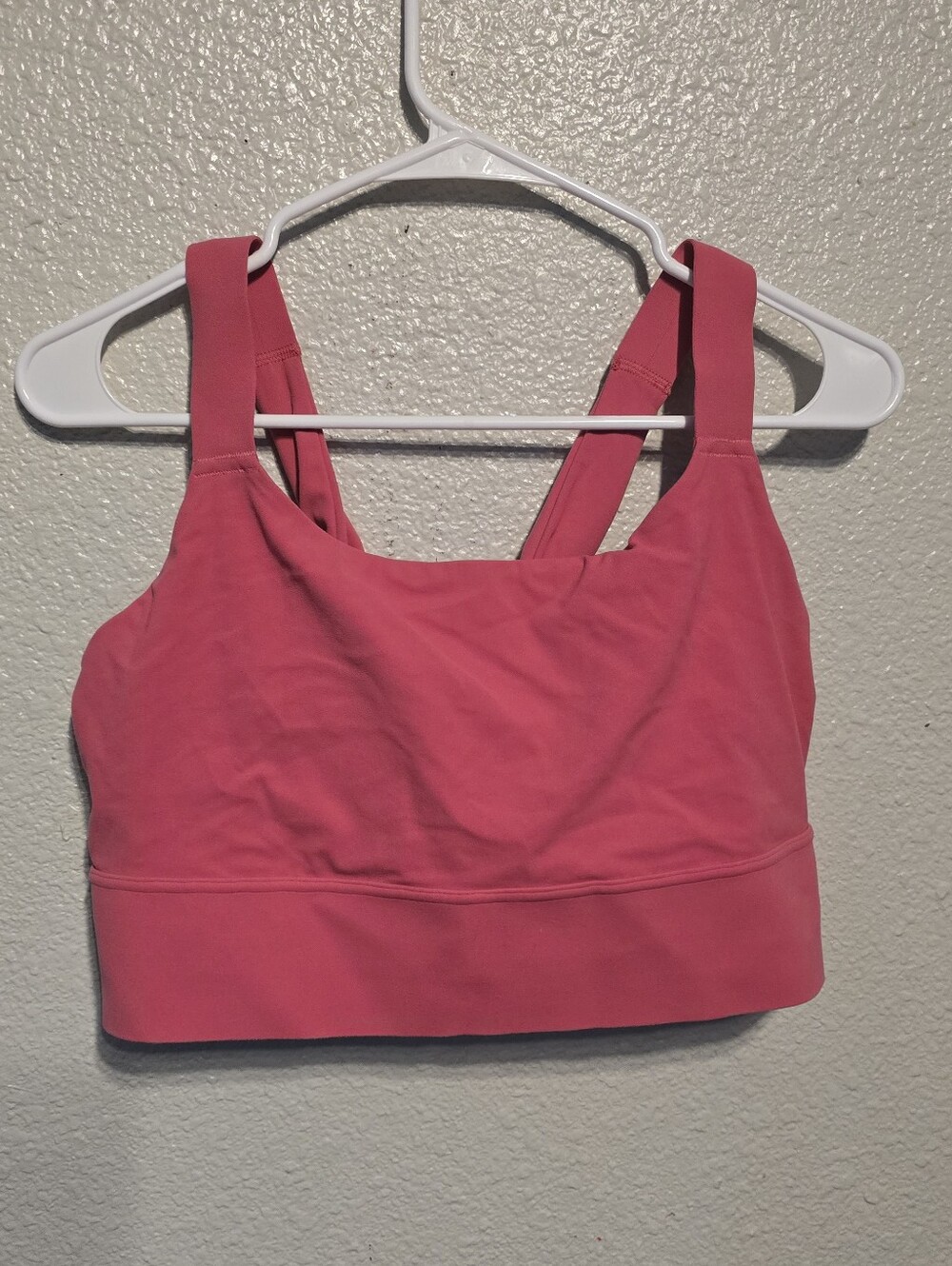 Athleta Sports Bra Pink Warrior Longline Twist Scoop